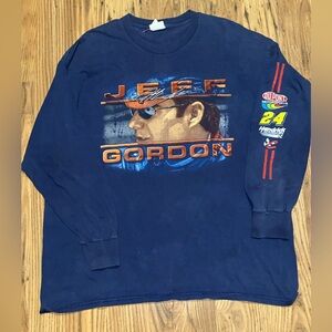 •VINTAGE• Jeff Gordon Navy Blue Long Sleeve Shirt